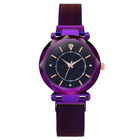 WJ-8656 New Style Purple Stainless Steel Watch Band Alloy Case 5 Colors Magnetic Strap Analog Quartz  Watch