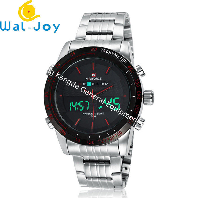 WJ-5004 New Mens Brand NAVIFORCE Watches Stainless Steel Wrist Watches Auto Date Week Designer Hours Men Watch