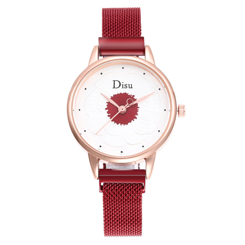 WJ-8457 Fashion Smart Women Quality Assurance Purple Magnetic Watch Strap Stainless Steel Band Watch
