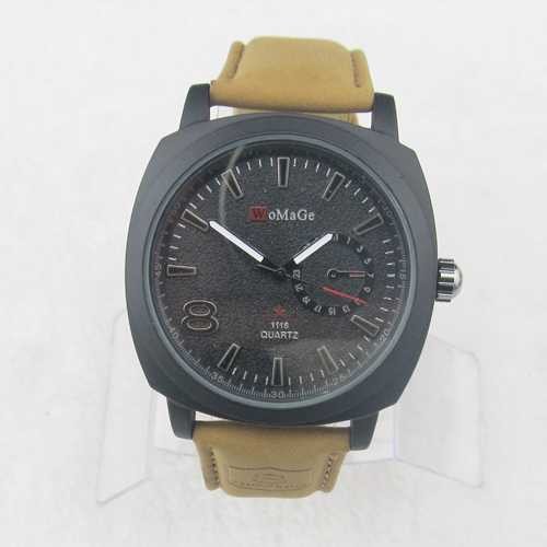 WJ-3397 Womage genuine leather attractive hot sale vogue popular men leather watch