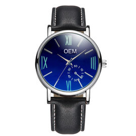 Wj-8102 fabrieks maken de Hete Verkopende Bedrijfsleerhorloges Kleine OEM Handwatches Mensenpolshorloges waterdicht